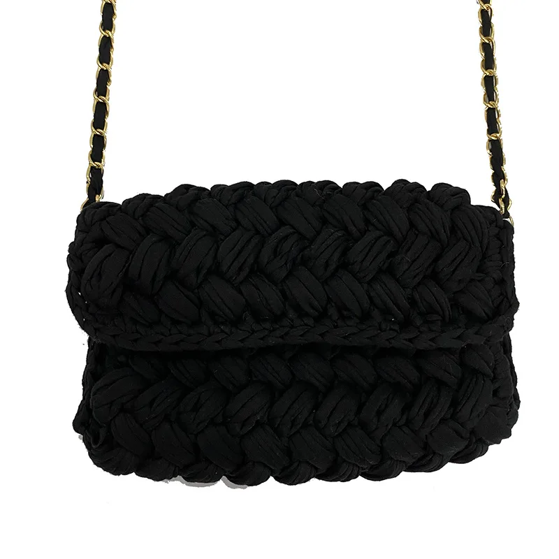 Bags for Women Hand Woven Bag Strip Thread Hook Knitted Women's Shoulder/Crossbody Bag Clutch Bag bag
