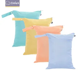 Elinfant bolsa de fralda de pano de bolso duplo, reutilizável, à prova d'água, reutilizável, 1 peça