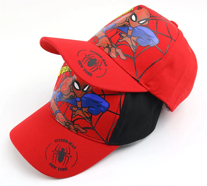 SPIDER-MAN, детская бейсбольная кепка, детские шапки для мальчиков и девочек, кепка с рисунком Человека-паука, хлопковая Кепка с вышивкой в стиле хип-хоп, бейсболка для папы