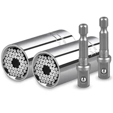 Универсальная Соединительная муфта с внутренним адаптер 4 шт. гнездо для захвата комплект ключ с храповым механизмом Мощность Дрель адаптер 1/4 дюйма-3/4 дюйма(7 мм-19 мм), профессиональный