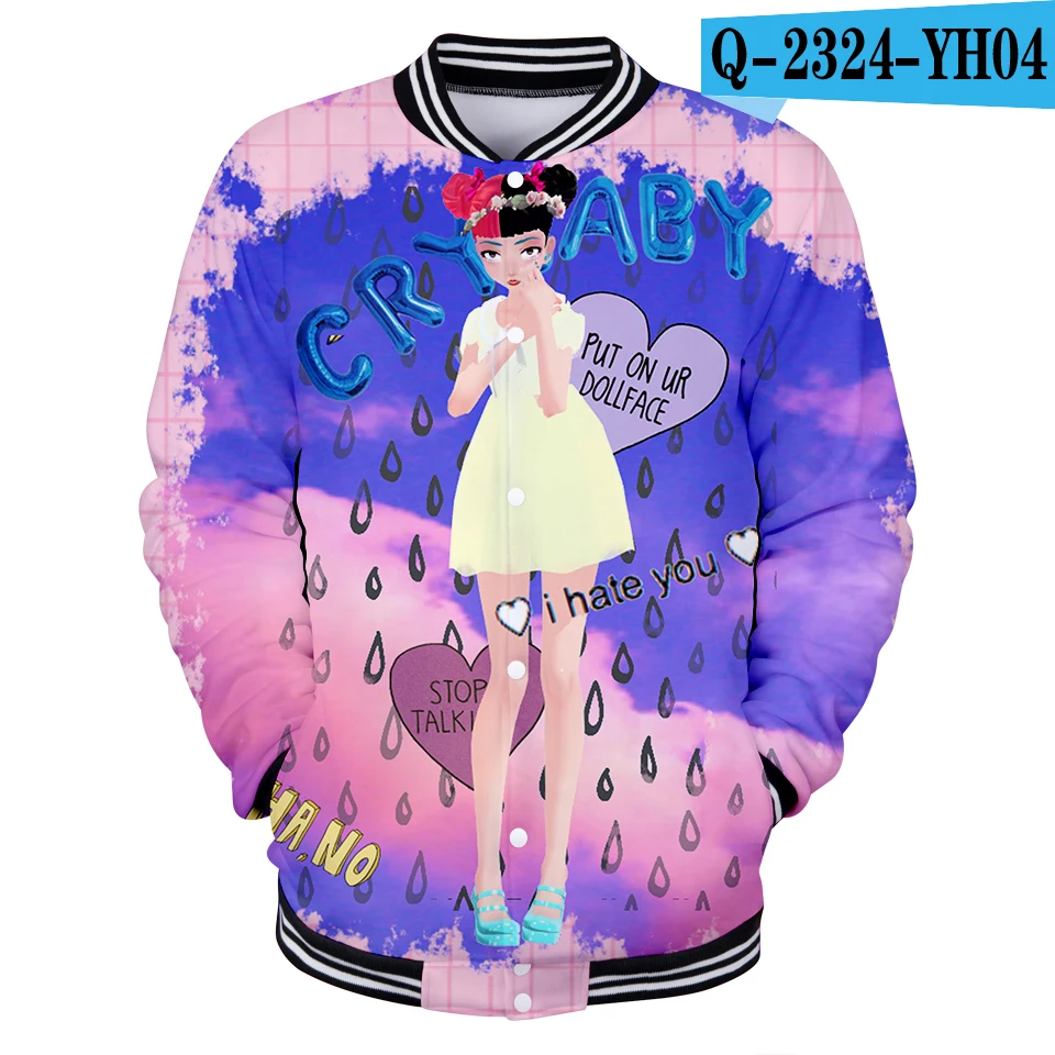 Cry Baby Мелани Мартинес унисекс для ролевых игр Удобная бейсбольная куртка модная куртка с длинными рукавами Повседневная - Цвет: Q2324