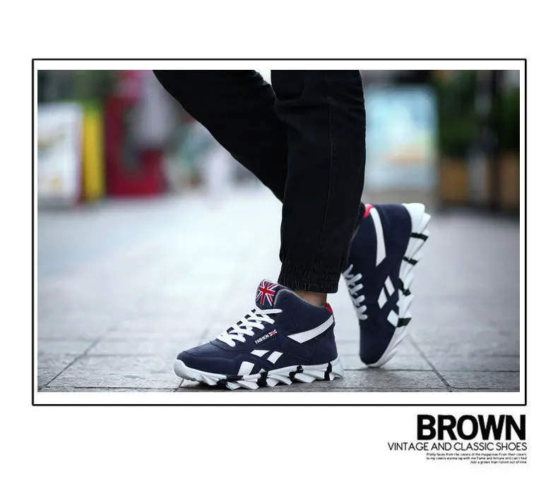 Hot Large Size Hot Fashion Winter Men Shoes Thickening Sneakers Solid Shoes Inside Antiskid Bottom Keep Waterproof Warm Shoes