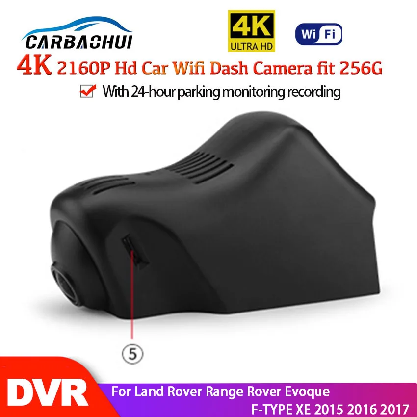 

4K HD 2160P Wifi Car DVR Dash Digital Video Recorder APP Control For Land Rover Range Rover Evoque F-TYPE XE 2015 2016 2017