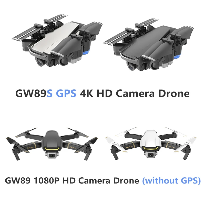 Global Drone GW89S gps Дроны с камерой 4 K/1080 P HD регулируемый шарнир Follow Me Wifi FPV Квадрокоптер RC Dron VS F11 E520S SG907