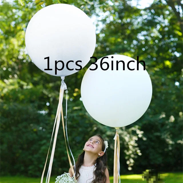 1pcs 36inch white 1" цвета розового золота с сердечками фольги Воздушные шары 20 шт белый розовый латексный воздушный шар" Конфетти "Свадебные украшения День Рождения Вечеринка ребенок душ девушки - Цвет: 1pcs 36inch white
