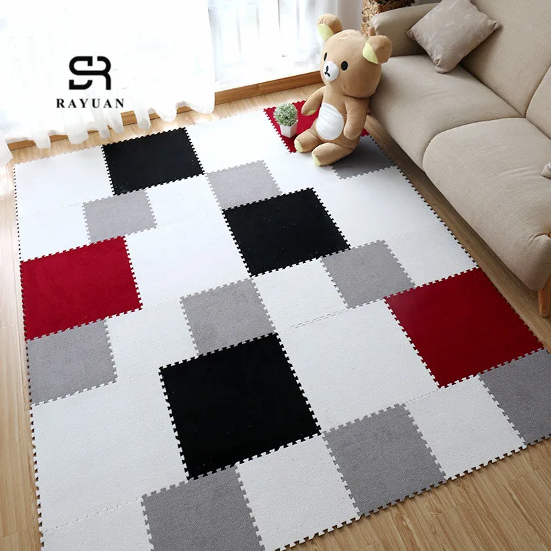 Цветной пазл RAYUAN DIY коврик из вспененного этилвинилацетата мягкий плюшевый