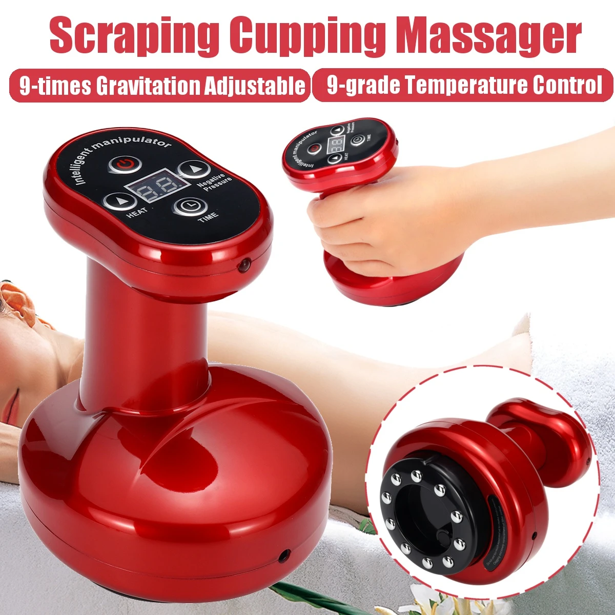 Electric Cupping Massager Vacuum Suction Cups Fat Burner Slimming Anti