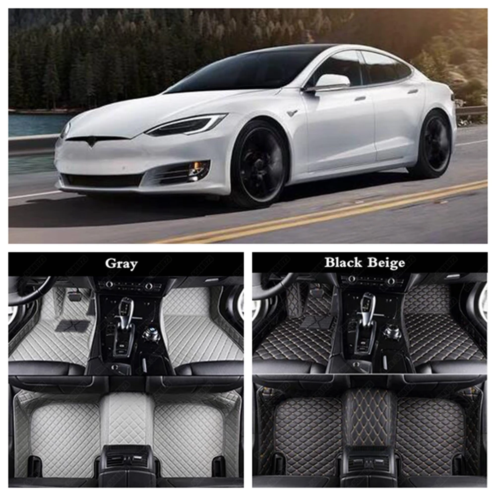 Изготовленные на заказ автомобильные коврики для Tesla Model S модель 3 X кожаные любых