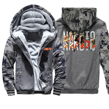 

Japanese Anime Naruto Progress Cartoon Camo Hoodies Jacket Men Fashion Fleece Plus Size Sportswear Outwear Hip Hop Streetwear