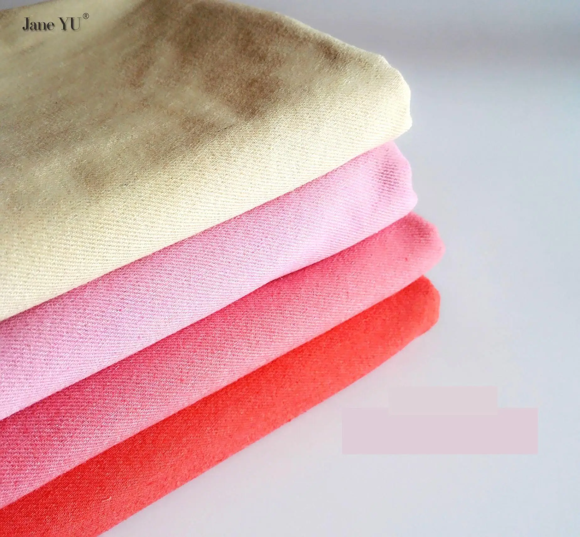 Натуральный хлопок розовый джинсовой ткани плотная одежда из ткани «сделай сам»; из хлопка стеганая куртка из ткани на осень и зиму ткань