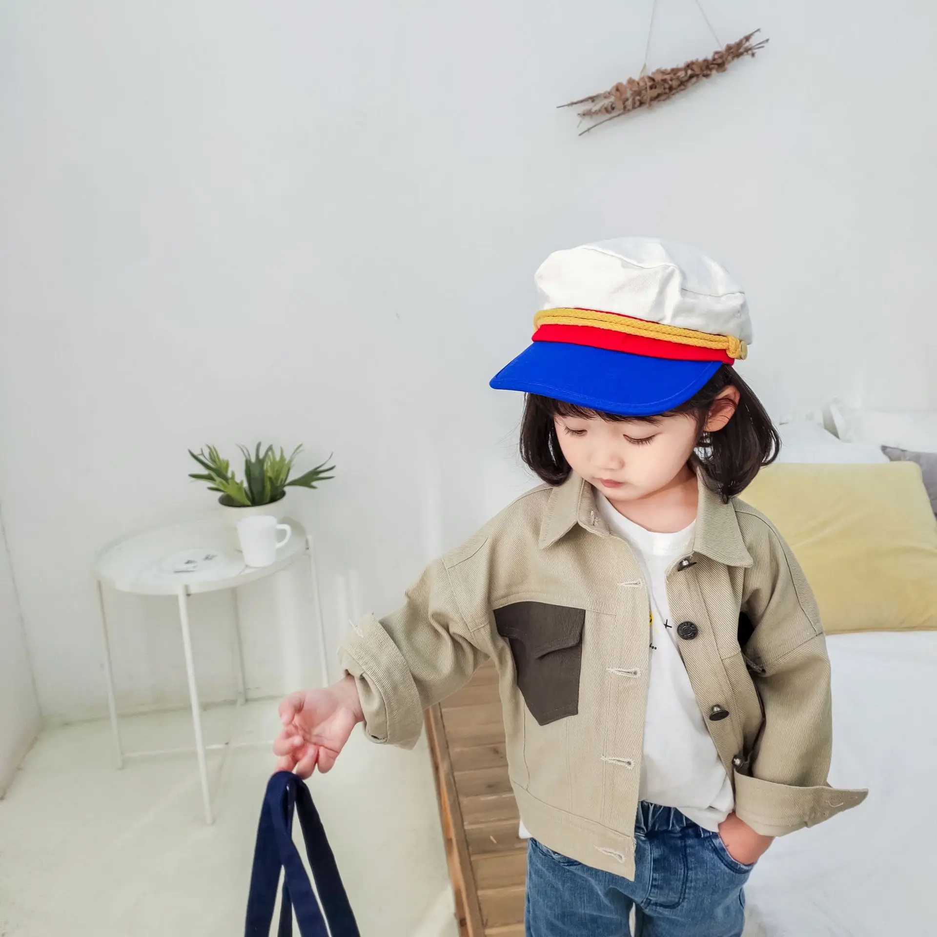 Новая детская куртка с длинными рукавами на весну и лето, пальто, Повседневная хлопковая верхняя одежда в стиле пэчворк для малышей