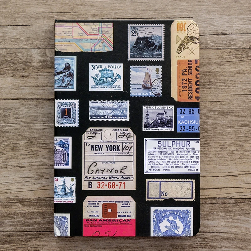 Винтажный блокнот Ретро Bullet Journal Illustration крафт-бумага Diy штампы для скрапбукинга канцелярские принадлежности для школы и офиса - Цвет: A