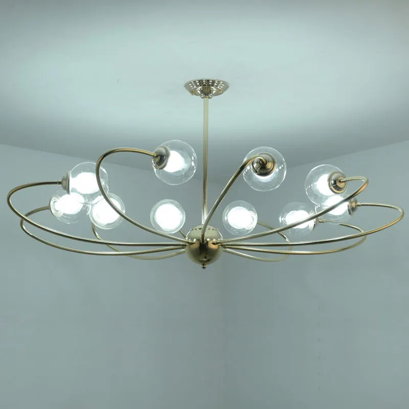 Modern Led Lamp Glass Design Gold Chandelier Lighting Living Room Kitchen Bedroom Decor Home Light Fixtures Luster Metal G9 Bulb