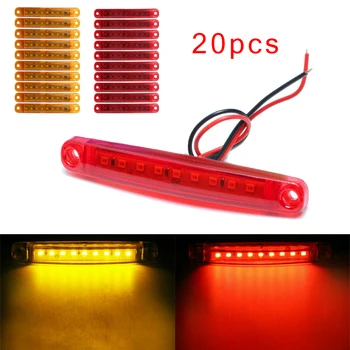 

Waterproof Side Marker Lights IP67 100 X 15 Mm 20pcs 9-Light Emitting Diodes