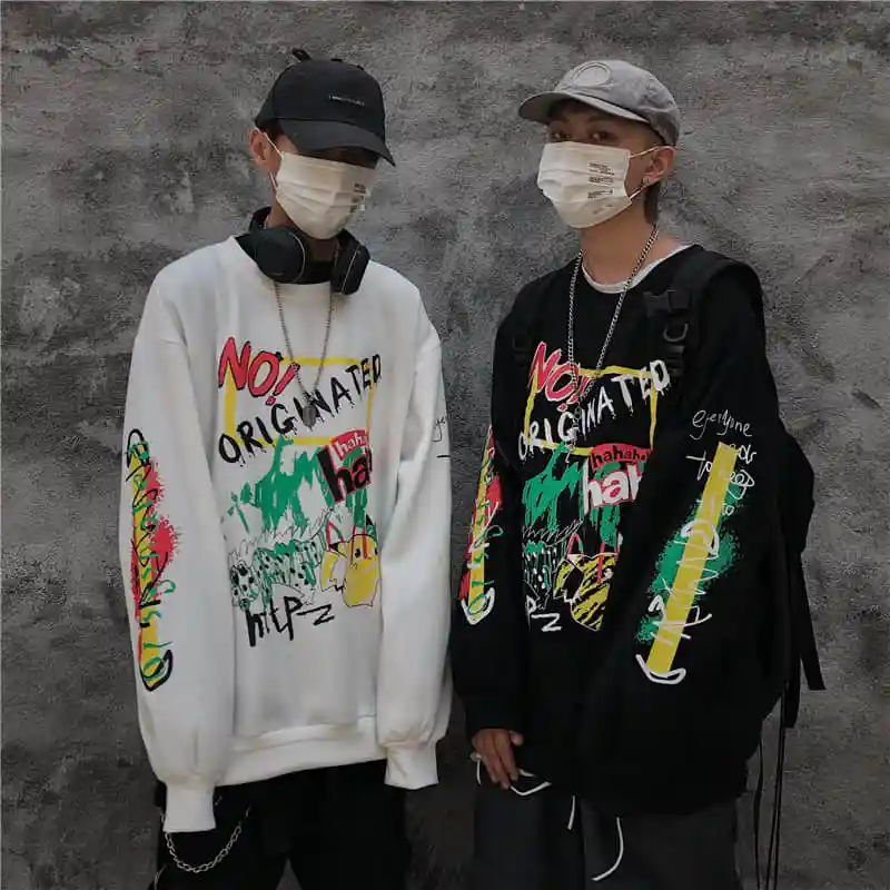 NiceMix хип-хоп флисовые толстовки с капюшоном и принтом граффити для женщин и мужчин, пуловер, свитер, уличная женская мода, Harajuku, Повседневная