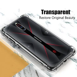Shockproof Transparent Back Cover - Soft TPU Full Protection Phone Case for Red Magic 7s Pro (Transparent)