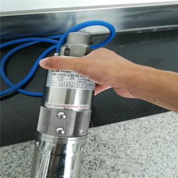 

SubmersibleSolar Pump 3G1.5/115-D36/500 54V 115M 500W Solar Array Power 660W 1.5m³/H 0.75‘’ Outlet With Mppt Function Controller