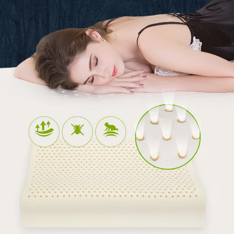 

Latex Soft Pillow Massager for Cervical Health Care Memory Foam Pillow Orthopedic Pillow Latex Neck Pillow Fiber Slow Rebound