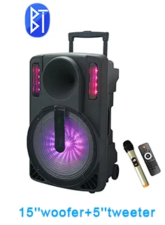 Outdoor or Home Karaoke Bass Treble Bluetooth Microphone Speaker 10'' Portable Battery Loudspeaker with FM Radio LED Light USB Outdoor or Home Karaoke Bass Treble Bluetooth Microphone Speaker 10'' Portable Battery Loudspeaker with FM Radio LED Light USB