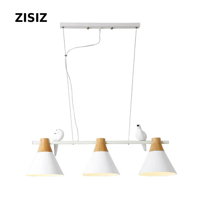

Lampara colgante Nordic Restaurant Bird Chandelier Lighting Wood Japanese Hanglamp Simple Modern Dining Room Hanging Lights