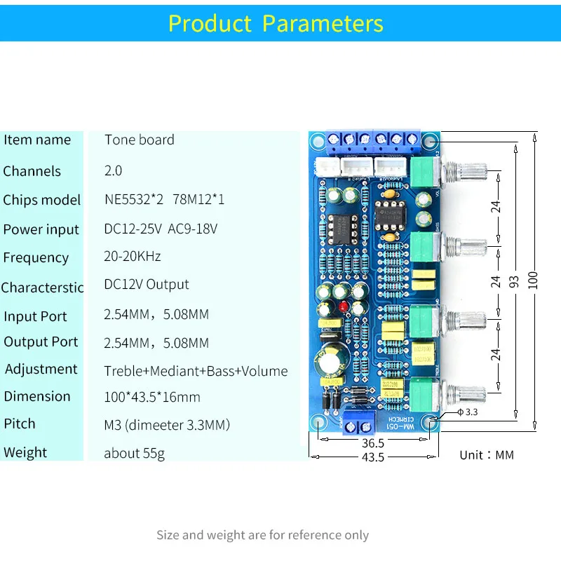 UNISIAN тональная плата NE5532 OP-AMP Hi-Fi предусилитель для низких высоких частот баланс громкости тон эквалайзер плата управления для усилителей DIY KIT