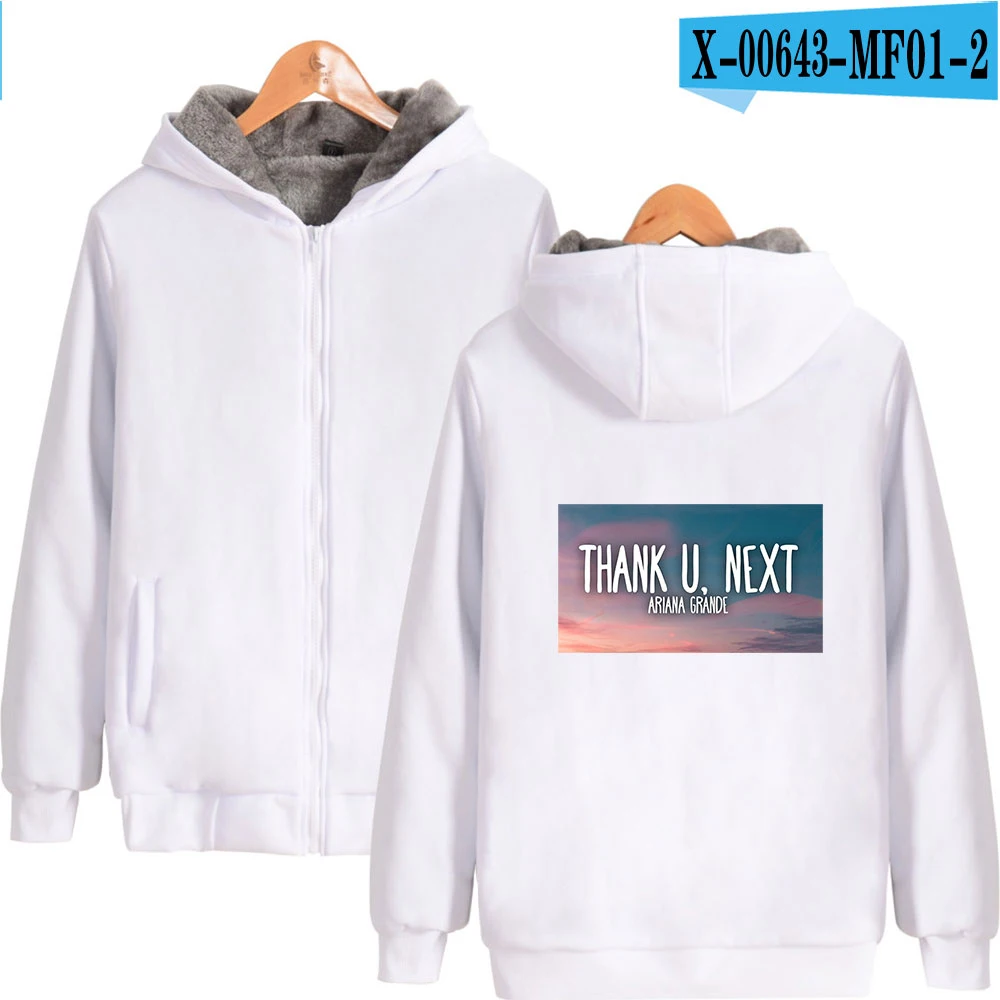 Ariana grande thank you next Idol, парки на молнии, новинка года, популярные уличные парки свободного покроя в стиле Харадзюку - Цвет: White
