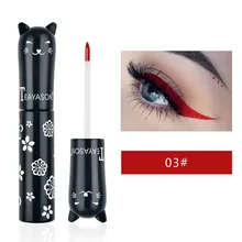 Кошачья голова красочная подводка для глаз стойкая водостойкая не-головокружительная окраска быстросохнущая цветная подводка для глаз жидкая