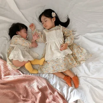 

2020 Summer New Family Look Big Sister And Little Sister Clothes Mom And Me Clothes Floral Dress Family Match Clothes