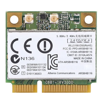 

Wireless Card AR5BHB116 Dual Band 2.4G+5G AR9382 300M for Industrial Control Machine Hot