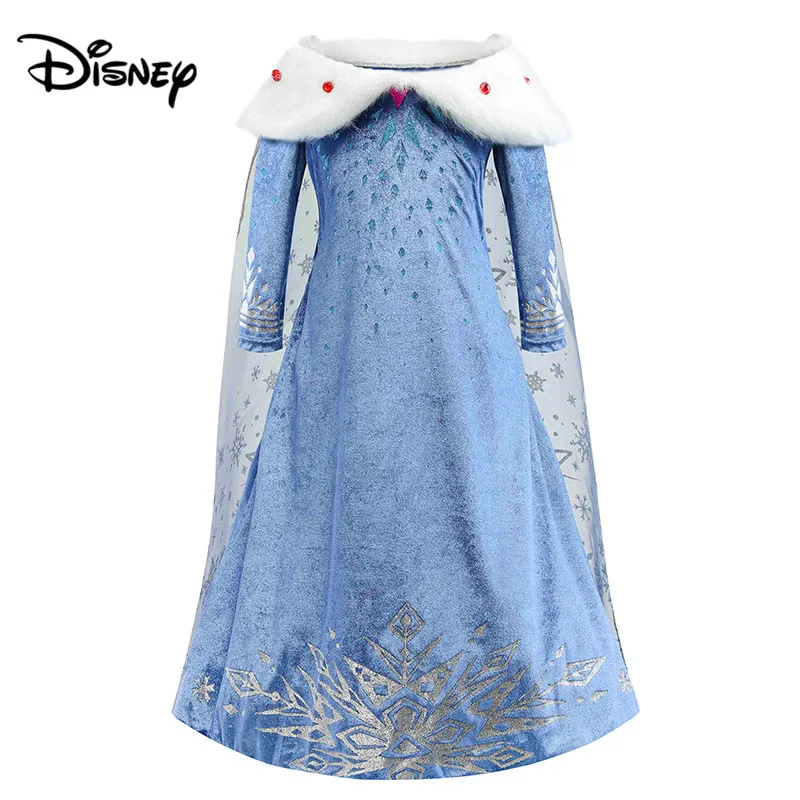 Disney/зимнее романтичное платье; Детские платья в европейском и американском стиле; платья Эльзы для девочек