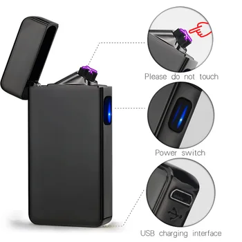 

Electronic USB charging lighter. Fingertip Gyro. Double arc cigarette lighter. Small inventory clearance