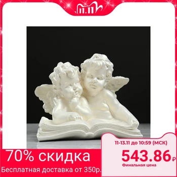 

Figurine "Angels couple with a book" mother-of-pearl, 22 cm