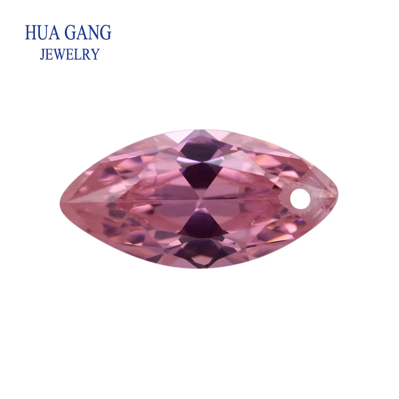 

Single Hole AAAAA Marquise Shape Pink Cubic Zirconia Stone For Jewerly Making Size 4X8-10x20mm High Quality Loose CZ Stone