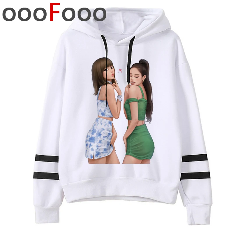 Черный Розовый Harajuku Kill This Love толстовки женские K Pop квадратная Дженни Jisoo Лиза Роза Kawaii Толстовка Милая забавная Женская толстовка - Цвет: 1161