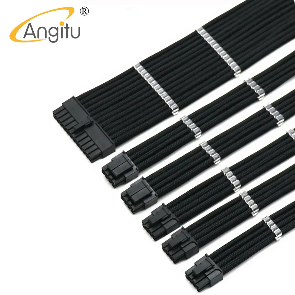 Mangas Premium 1x24pin 2x4 Mais 8pin Cpu 3xpcie Mais 2p Gpu Computador Básico Cabo de Extensão Psu Kit Cabo de Alimentação mm Cabos de computador e conectores - Imagem 2