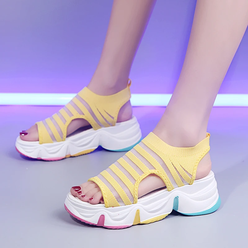 women's open toe sneakers