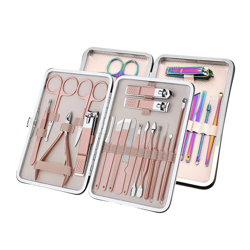 12/15/18 ПК Нержавеющая сталь набор инструментов для маникюра кусачки для ногтей кусачки ножницами для педикюра, чтобы показать свой профессиональный педикюр набор инструментов с коробкой