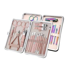 12/15/18 ПК Нержавеющая сталь набор инструментов для маникюра кусачки для ногтей кусачки ножницами для педикюра, чтобы показать свой профессиональный педикюр набор инструментов с коробкой