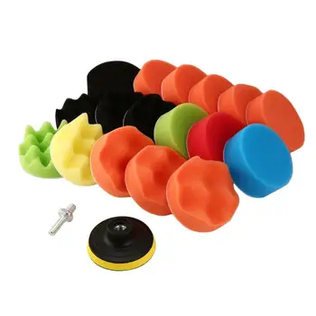 

Multiple Pieces of Set Portable Polishing Pads Sponge and Woolen Wave Polishing Waxing Buffing Pads Kits with Drill Adapter