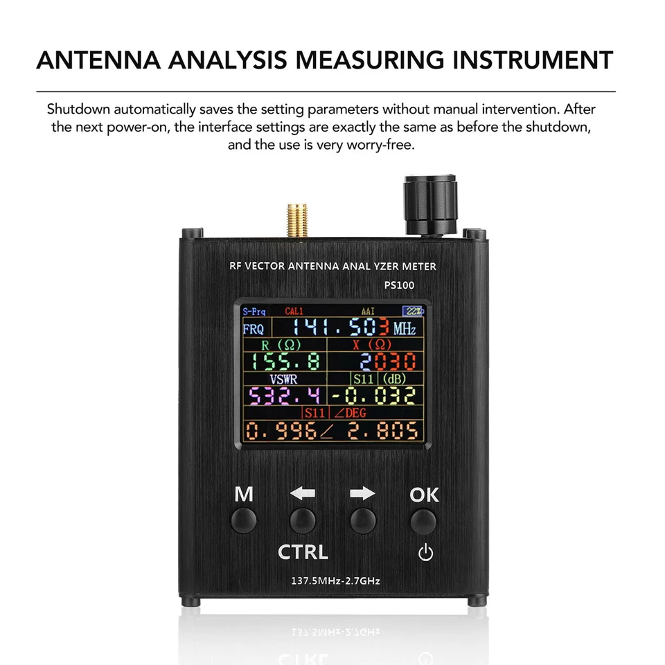 NEW PS100 N1201SA 140MHz-2.7GHz UV RF Vector Impedance ANT SWR Antenna Analyzer Meter Tester In Case D1-005 | Электроника