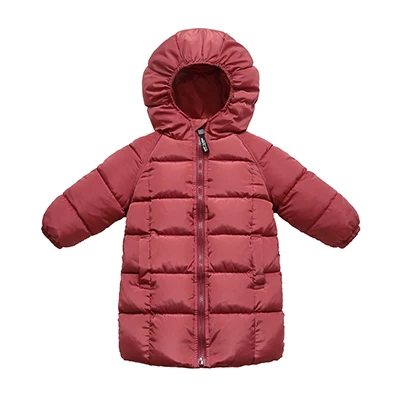 Wine Red Kalupao/пуховики для девочек и мальчиков; зимние пальто; одежда для детей; теплый длинный зимний комбинезон; Комбинезоны Детская одежда; детская верхняя одежда - Цвет: Wine Red
