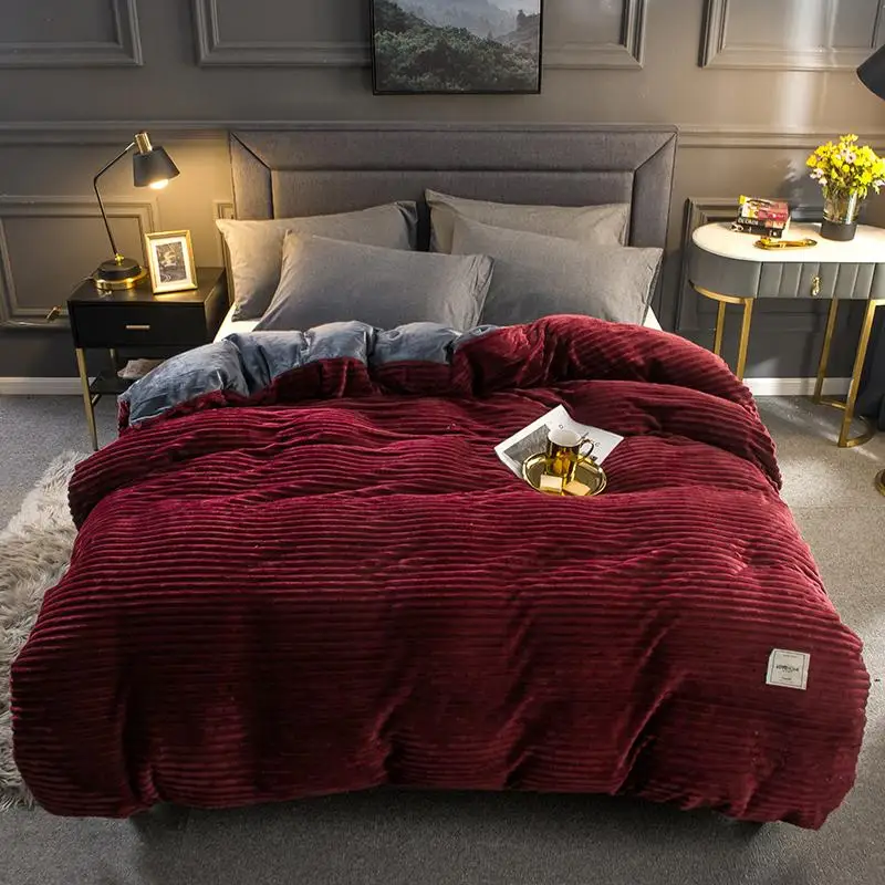 Luxury Bedding Set Velvet Duvet Cover 