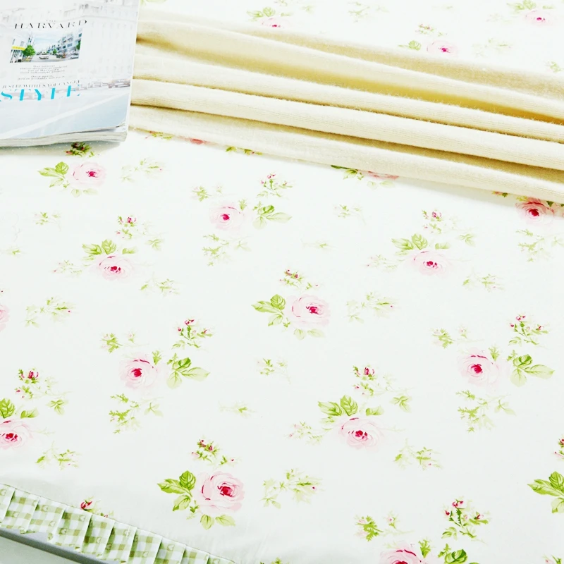 Summer Cotton Home Printed Bed Skirt Bow Decor All Size Bed Sheet Set Iron Frame Bed European Bed Special Bed Skirt