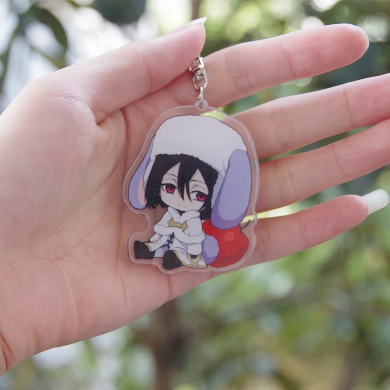 Japan Anime Bungo Stray Dogs Osamu Dazai Nakahara Chuuya Cosplay Acrylic Figure Keychain Bags Pendant Keyring Decor Gifts - Color: 02