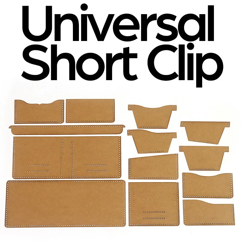 

1Set DIY Kraft Paper Template New Lovely Fashion Creative Universal Short Clip Leather Craft Pattern DIY Stencil Sewing Pattern
