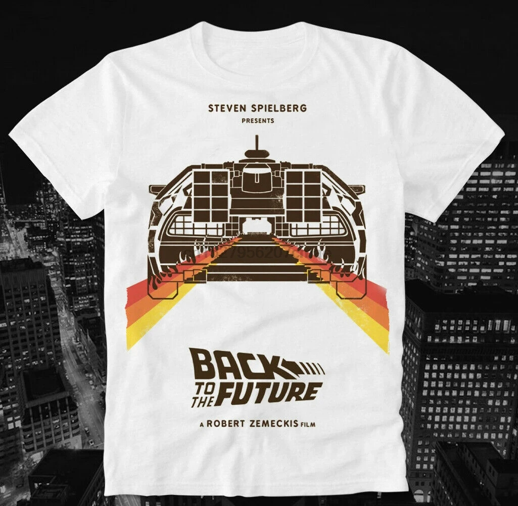 Mens Back To The Future Biff Tannen Newspaper T Shirt Retro Flux Capacitor Marty