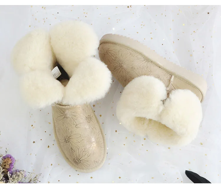 /розничная ; Новинка; Брендовые женские зимние классические зимние ботинки из натуральной кожи; теплая женская обувь;