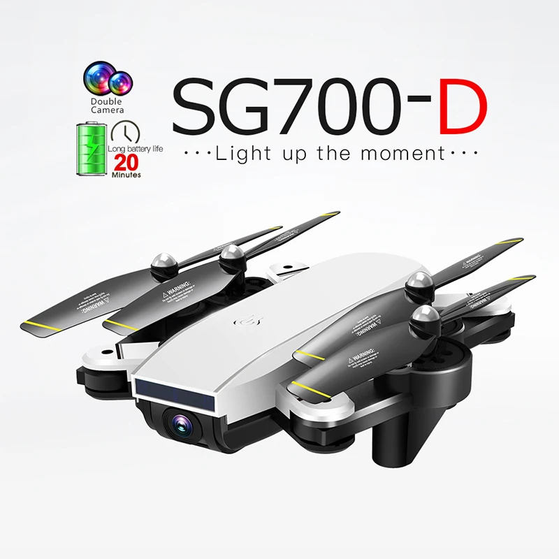 

SG700-D RC Drone Quadrocopter Dual Camera 4K WiFi FPV Helicopter Smart Fllow Foldable Quadcopter Optical Flow Positioning Drone