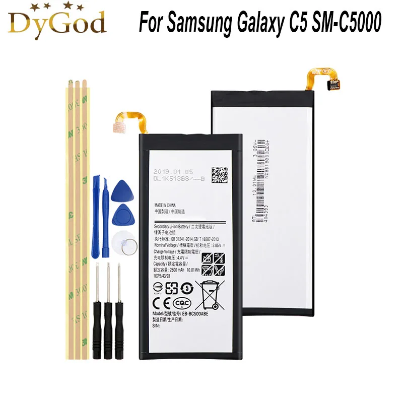 Replacement Battery For Samsung Galaxy C5 SM-C5000 2600mAh Mobile Phone Rechargeable Backup Batteria EB-BC500ABE | Мобильные