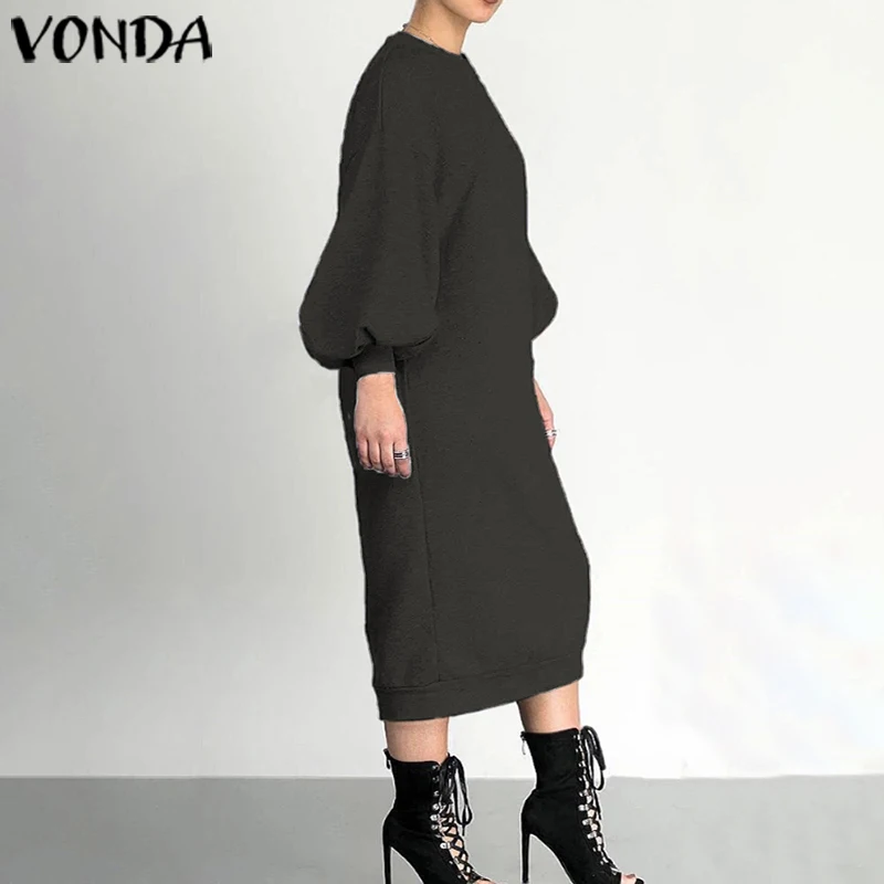 VONDA, богемное платье для беременных,, модные женские туники с длинным рукавом, платья-рубашки, Повседневные Вечерние платья, осенние платья для беременных